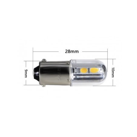 Ampoule 6 V 4 W LED Blanc pour veilleuse de phare (culot BA9S)